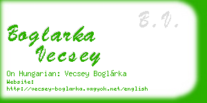 boglarka vecsey business card