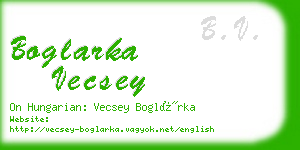 boglarka vecsey business card
